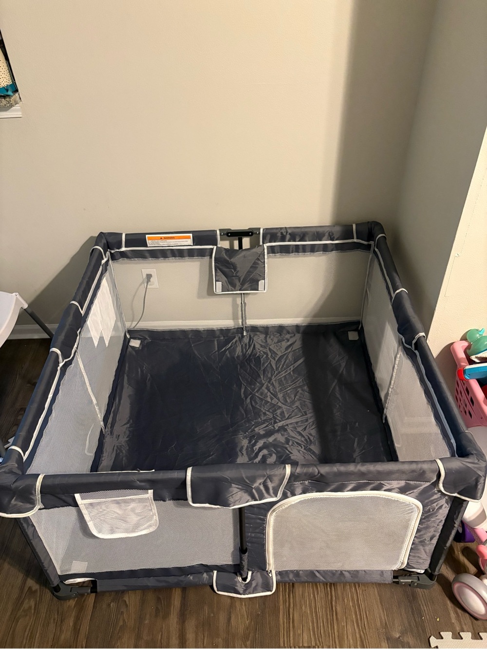 Portable gray Playpen Play Yard